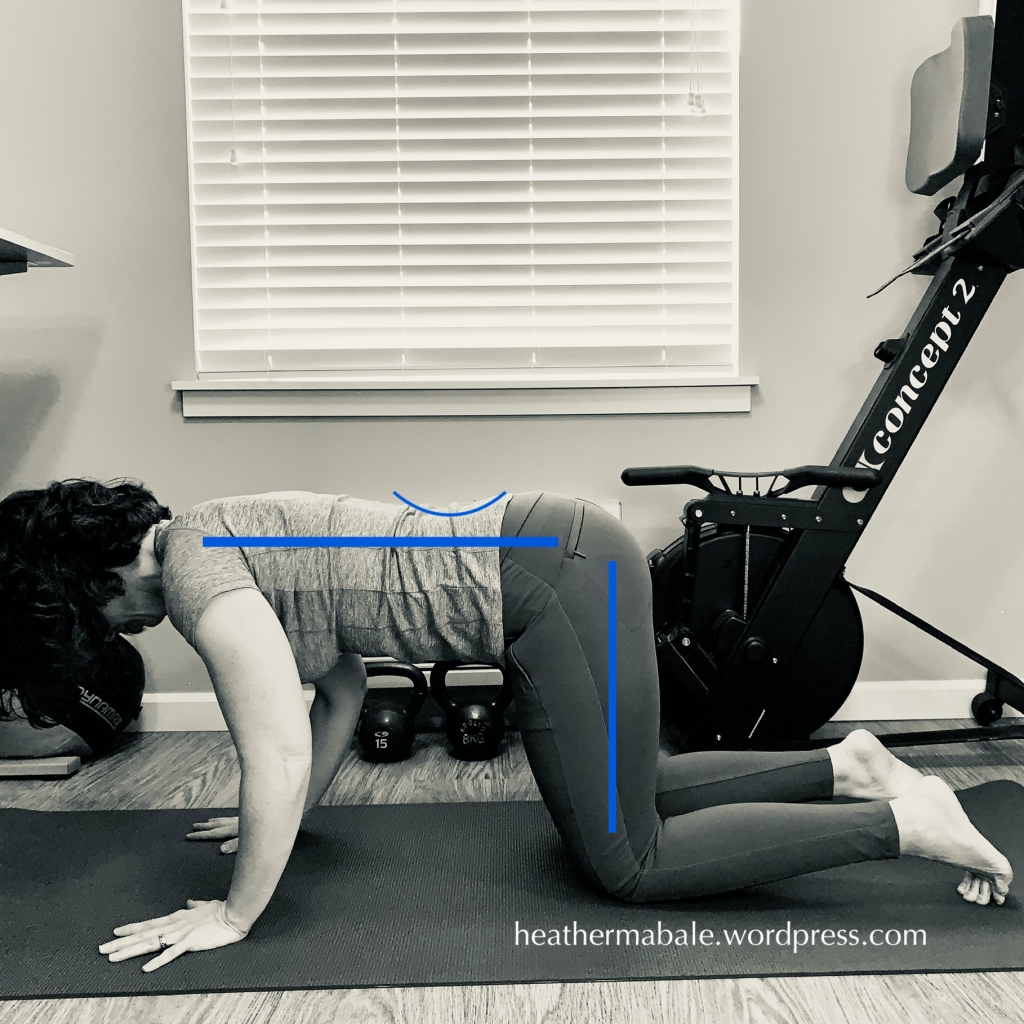 spine, hip and knee alignment with lumbar curve during deep abdominal exercise for joint pain relief 
